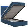 vidaXL Lit coffre avec matelas et LED Bleu 90 x 190 cm Tissu