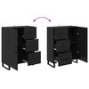 vidaXL Haut Armoire avec tiroir 2 pcs Ch&ecirc;ne noir 69,5 x 34 x 180 cm