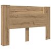 vidaXL Cabinet de T&ecirc;te de Lit avec LED Ch&ecirc;ne Artisanal
