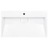 vidaXL Lavabo 80x46x11 cm Fonte minérale/marbre Blanc