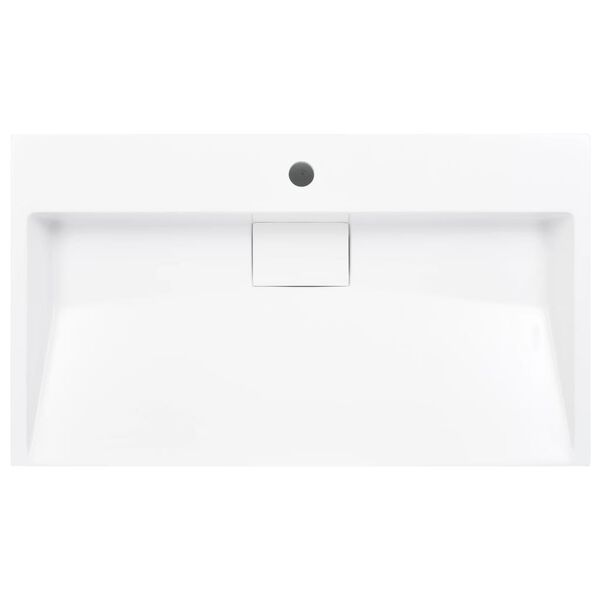 vidaXL Lavabo 80x46x11 cm Fonte minérale/marbre Blanc