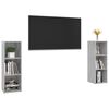 vidaXL Meubles TV 2 pcs Gris b&eacute;ton 107x35x37 cm Bois d'ing&eacute;nierie