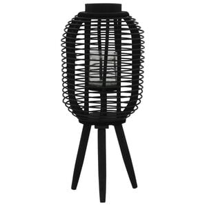 vidaXL Bougeoir debout Bambou Noir