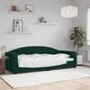 vidaXL Lit de repos sans matelas vert fonc&eacute; 90x200 cm velours