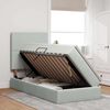 vidaXL Lit avec rangement et matelas Gris clair 100 x 200 cm Velours