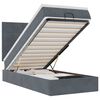 vidaXL Cadre de lit ottoman avec matelas gris fonc&eacute; 90x190 cm velours