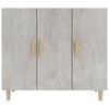 vidaXL Buffet gris béton 90x34x80 cm bois d'ingénierie