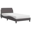 vidaXL Lit avec matelas Dover gris 100x200 cm similicuir