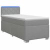 vidaXL Lit de box spring avec matelas et LED Gris clair 90 x 190 cm
