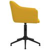 vidaXL Chaises &agrave; manger pivotantes lot de 4 Jaune Velours