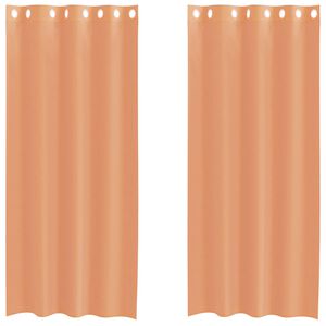 vidaXL Rideaux en voile avec &oelig;illets 2 pcs terre cuite