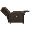vidaXL Fauteuil de massage Marron foncé Tissu