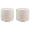 vidaXL Fil en jute 2 pc 20 mm 100 m Blanc Jute 100% Tossa