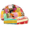 vidaXL Pouf 100x20 cm Patchwork Tissu