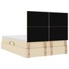 vidaXL Lit avec rangement et matelas Cr&egrave;me 140 x 190 cm Polyester