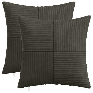 vidaXL Housse de coussin 2 pcs ALMELO Anthracite 30 x 30 cm