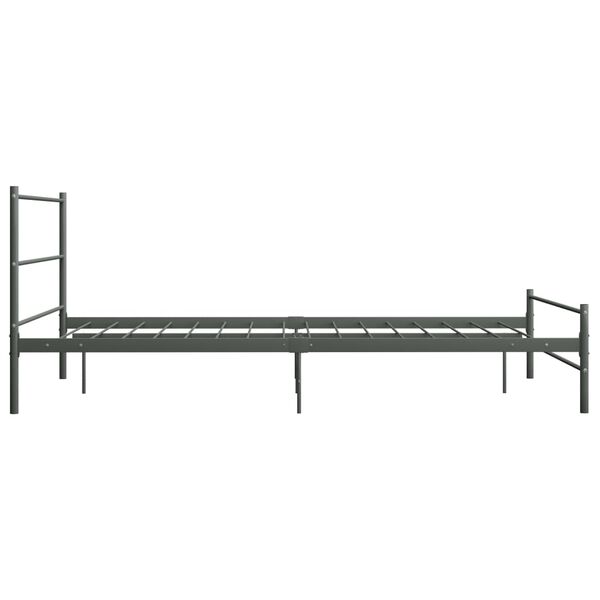 vidaXL Cadre de lit sans matelas gris m&eacute;tal 120x200 cm
