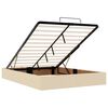 VidaXL Cadre de lit ottoman avec matelas cr&egrave;me 140x190 cm tissu