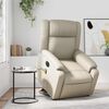 vidaXL Fauteuil inclinable de massage &eacute;lectrique cr&egrave;me similicuir