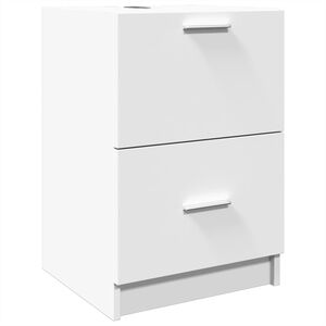 vidaXL Armoire d'&eacute;vier blanc 40x37x59 cm bois d'ing&eacute;nierie