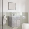 vidaXL Ensemble de meubles de salle de bain 3 pcs gris b&eacute;ton
