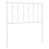 vidaXL T&ecirc;te de lit de remplacement m&eacute;tal blanc 80 cm