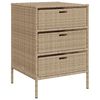 vidaXL Armoire de rangement de jardin beige 55x59x80 cm r&eacute;sine tress&eacute;e