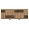 vidaXL Buffets 3 pcs Ch&ecirc;ne artisanal 60 x 35 x 70 cm Bois d'ing&eacute;nierie