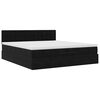VidaXL Cadre de lit ottoman avec matelas noir 200x200 cm velours