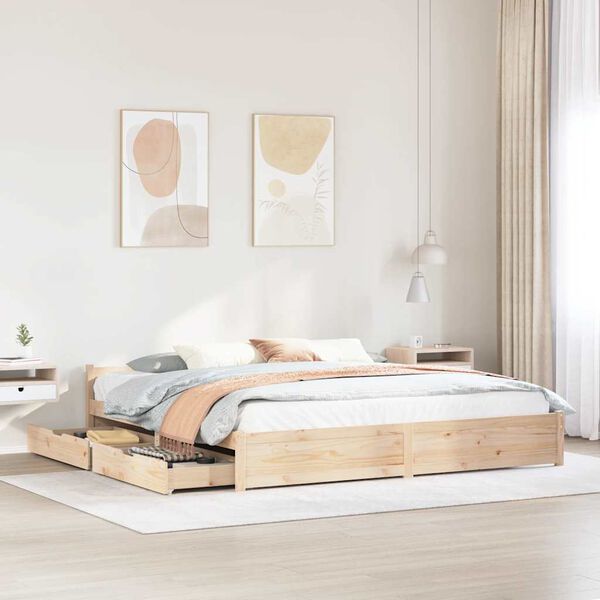 vidaXL Cadre de lit sans matelas 160x200 cm bois massif de pin