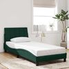 vidaXL Cadre de lit sans matelas Hanko vert fonc&eacute; 90x190 cm velours