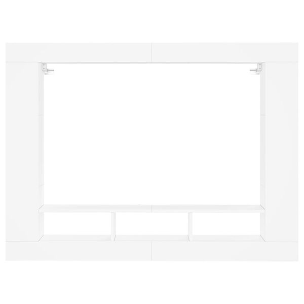 vidaXL Meuble TV blanc 152x22x113 cm bois d'ing&eacute;nierie