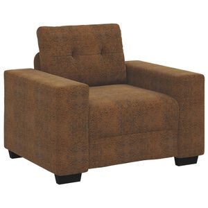 vidaXL Fauteuil Marron 100 cm Simili daim