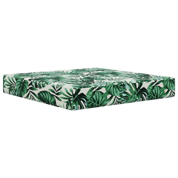 vidaXL Coussin de canap&eacute; d'ext&eacute;rieur 3 pcs Motif feuille Polyester