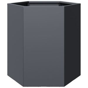 vidaXL Jardini&egrave;re anthracite hexagone 46x40x45 cm acier