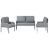 vidaXL Ensembles de canap&eacute;s 3 pcs Gris clair 115 x 56 x 80 cm