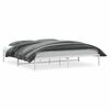 vidaXL Cadre de lit m&eacute;tal sans matelas blanc 193x203 cm