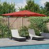vidaXL Parasol Roma Rouge 286 x 284 x 270 cm Aluminium et polyester