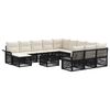 vidaXL Ensemble de canap&eacute; de jardin 13 pcs Noir et blanc cr&egrave;me