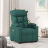 vidaXL Fauteuil de massage Vert fonc&eacute; Tissu