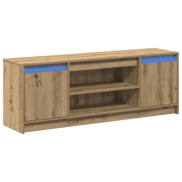 vidaXL Unites TV Marron 139,5 x 34 x 50 cm Bois d'ing&eacute;nierie