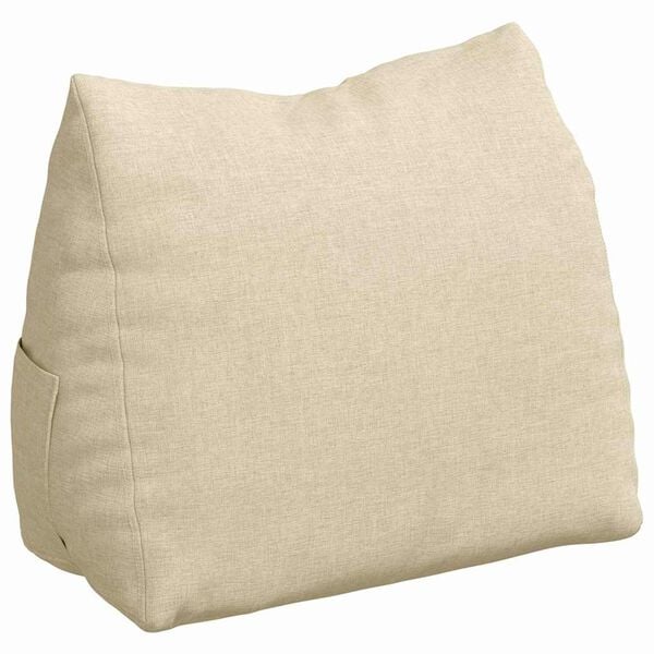 vidaXL Coussin de Dos Cr&egrave;me 45 x 20 x 35 cm tissu
