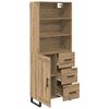 vidaXL Haut Armoire avec tiroir Ch&ecirc;ne artisanal 69,5 x 34 x 180 cm