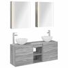 vidaXL Ensemble d'armoire de salle de bain 5 pcs Sonoma gris