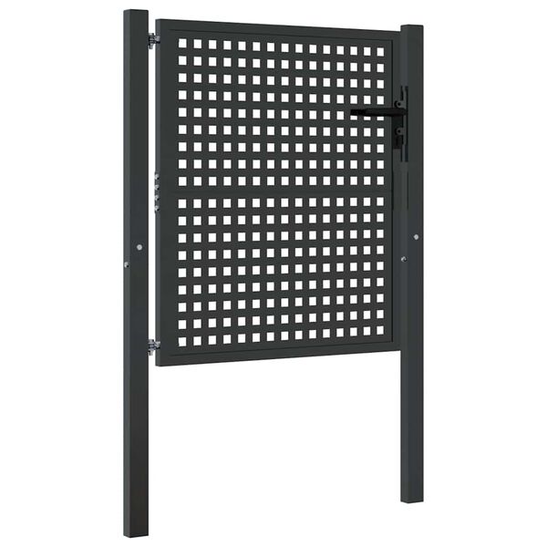 vidaXL Portail de jardin Anthracite 100x100 cm Acier