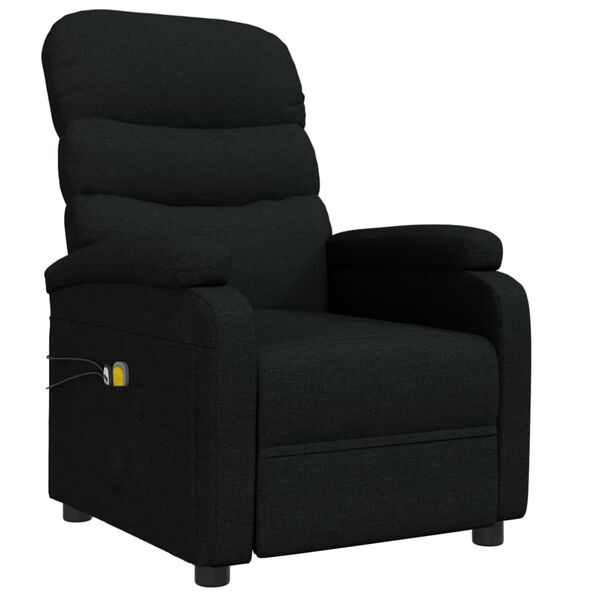 vidaXL Fauteuil électrique de massage Noir Tissu