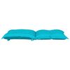 vidaXL Coussins de chaise de jardin &agrave; dossier bas lot de 2 turquoise