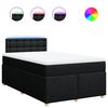 vidaXL Sommier &agrave; lattes de lit avec matelas noir 120x190 cm tissu