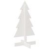 vidaXL Arbre de No&euml;l en bois pour d&eacute;coration blanc 80 cm pin massif