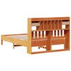 vidaXL Lit biblioth&egrave;que sans matelas cire marron 140x190 cm pin massif